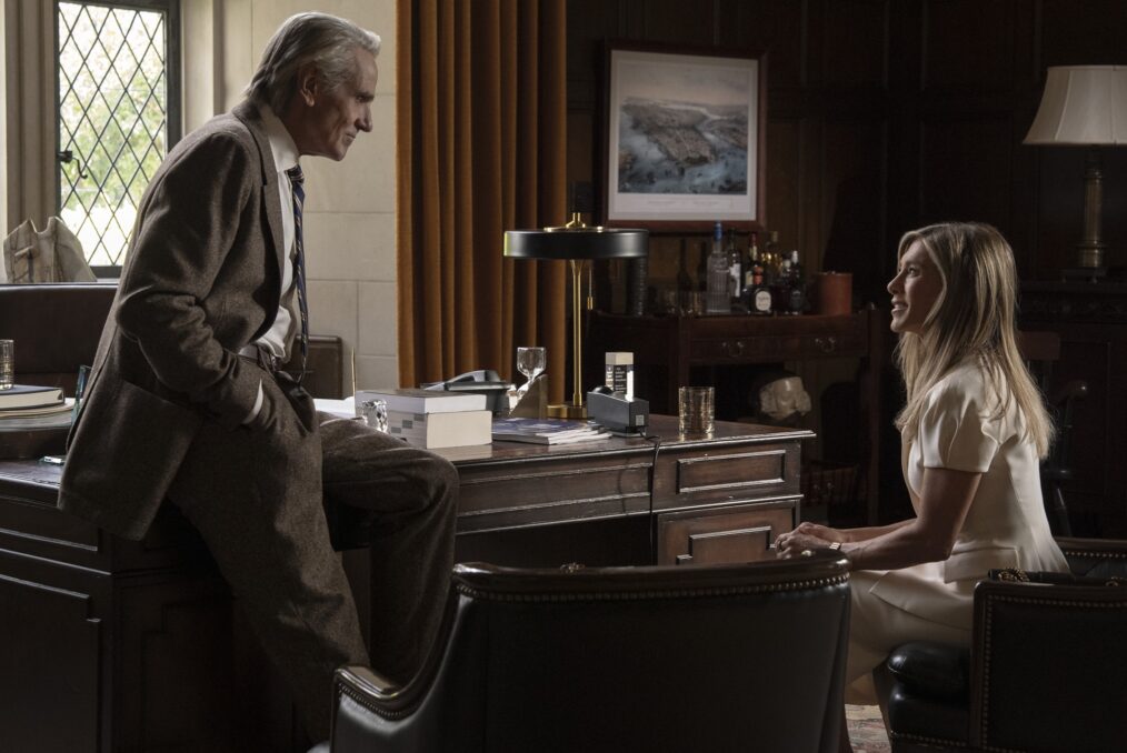 Jeremy Irons and Jennifer Aniston in 'The Morning Show' Season 4