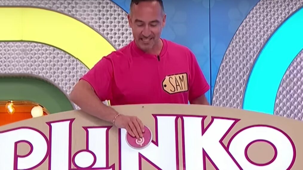The Price Is Right player Sam playing Plinko on May 29, 2025