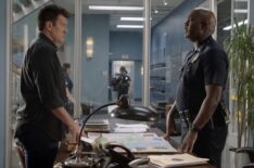Nathan Fillion as Nolan, Richard T. Jones as Grey — 'The Rookie' Season 7 Finale 'The Good, the Bad and the Oscar'