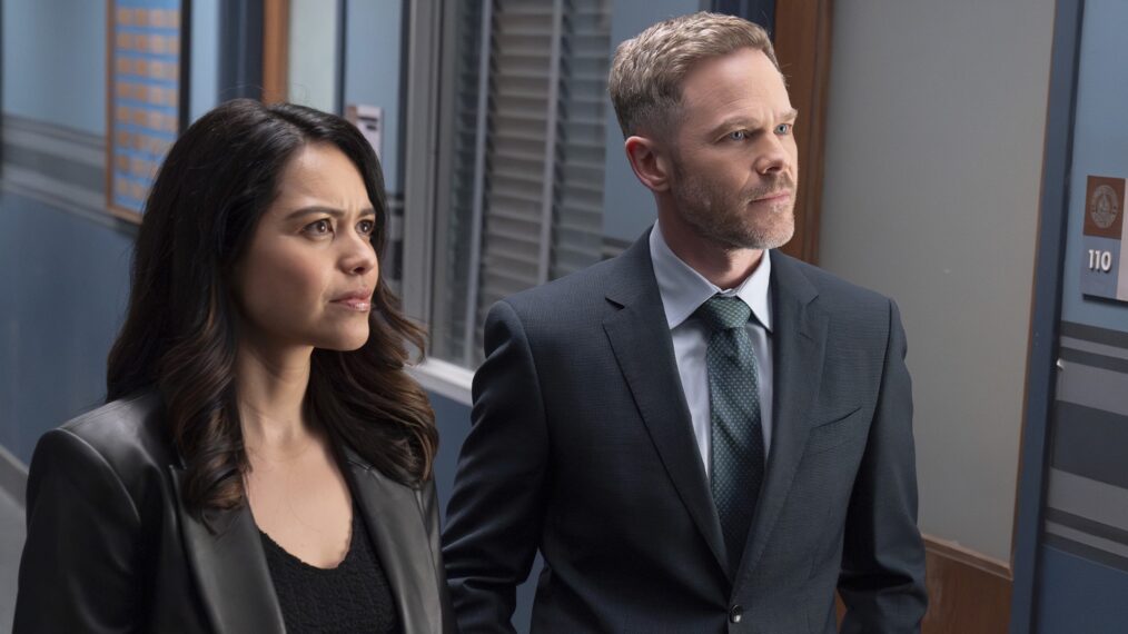 Alyssa Diaz as Angela, Shawn Ashmore as Wesley — 'The Rookie' Season 7 Finale 