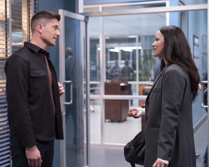 Eric Winter as Tim, Melissa O'Neil as Lucy — 'The Rookie' Season 7 Finale 