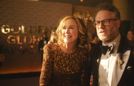 Catherine O'Hara and Seth Rogen in 'The Studio' Season 1 Episode 8, 'Golden Globes'