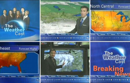 Stills from The Weather Cast broadcasts