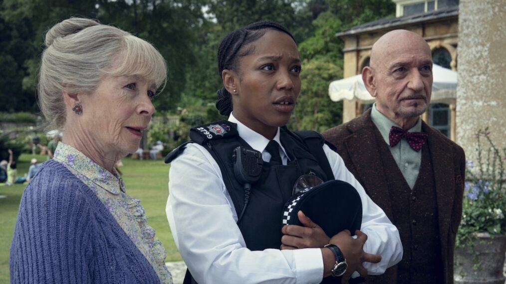 Celia Imrie, Naomi Ackie, Sir Ben Kingsley — 'Thursday Murder Club'