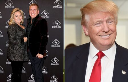 (left) Todd and Julie Chrisley (right) Donald Trump