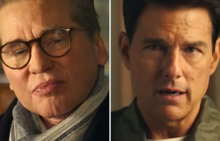 Val Kilmer as Iceman and Tom Cruise as Maverick in 'Top Gun: Maverick'