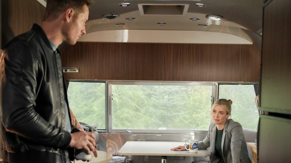 Justin Hartley as Colter Shaw and Melissa Roxburgh as Dory Shaw — 'Tracker' Season 2 Episode 19 'Rules of the Game'