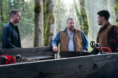 Justin Hartley as Colter Shaw, Drew Powell as Joe and Diego Stredel as Pedro — 'Tracker' Season 2 Finale 'Echo Ridge'