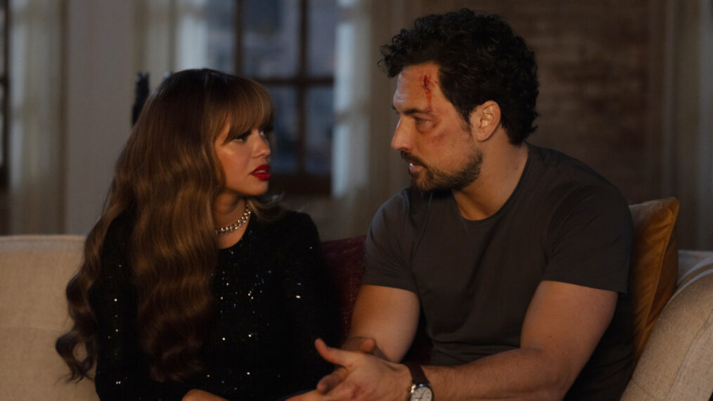 Vanessa Morgan as Max Mitchell and Giacomo Gianniotti as Detective Cole Ellis