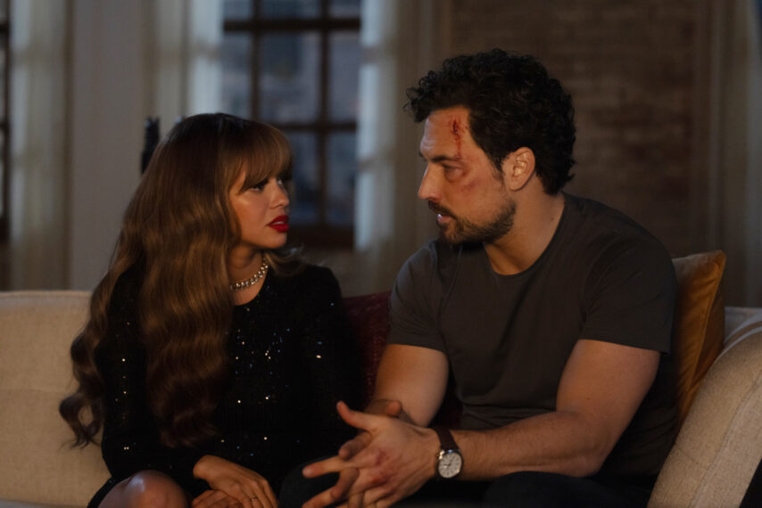Vanessa Morgan as Max Mitchell and Giacomo Gianniotti as Detective Cole Ellis