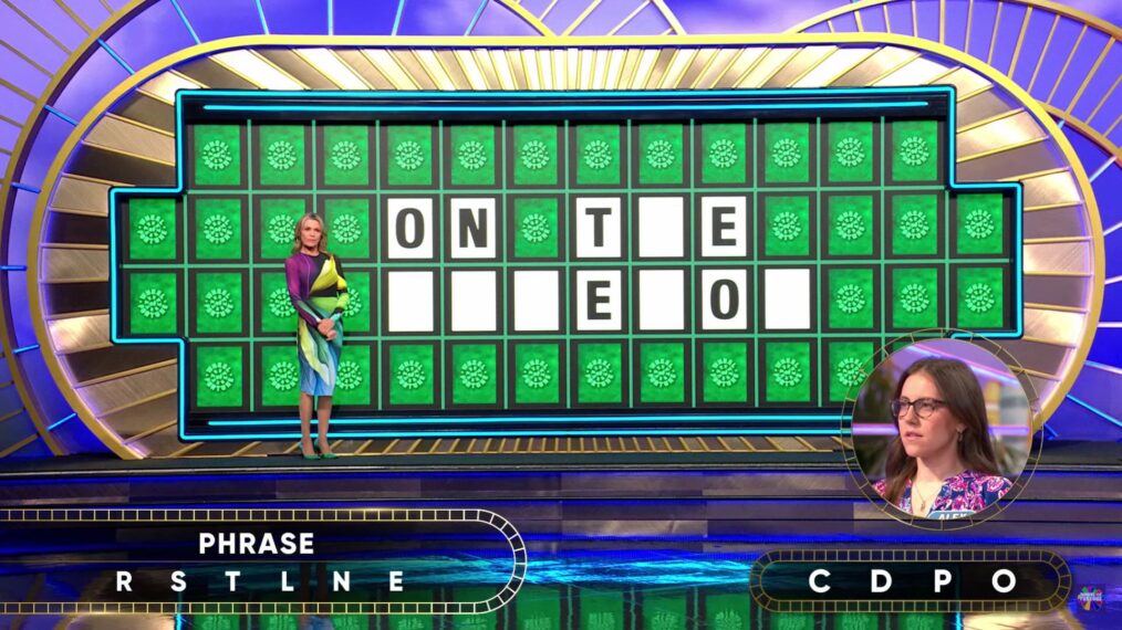 Wheel of Fortune contestant Alexis Puglisi solving the Bonus Puzzle on May 6, 2025