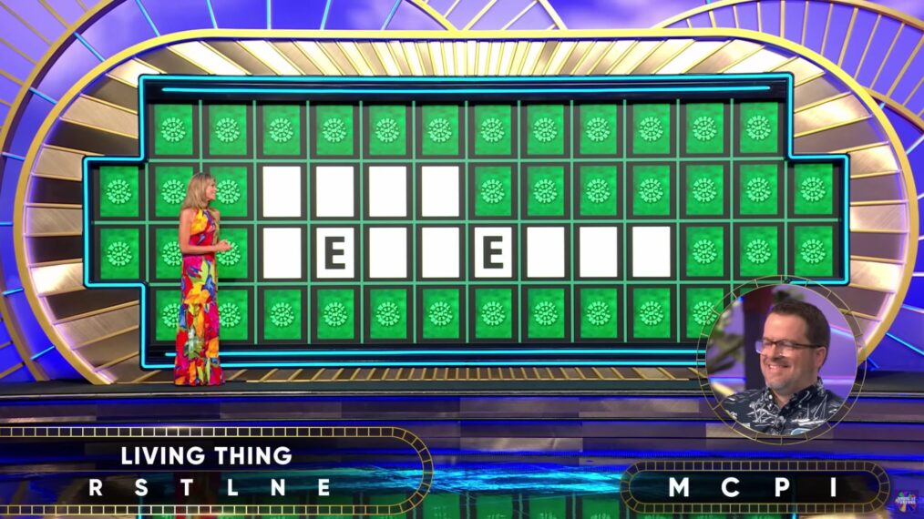 Wheel of Fortune contestant Chad Benner solving the Bonus Round on May 20. 2025