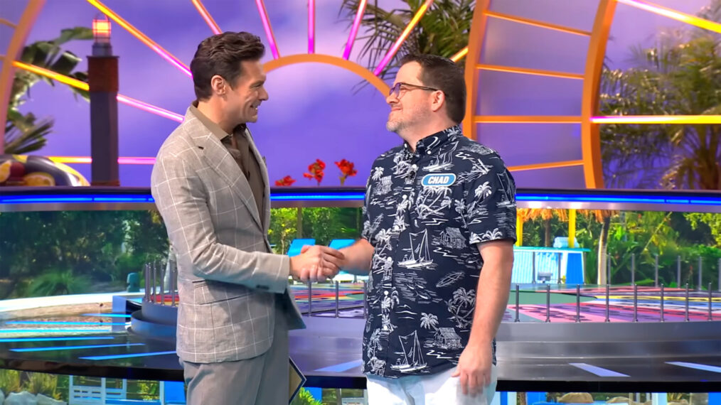 Ryan Seacrest and contestant Chad Benner on the May 20, 2025, episode of 'Wheel of Fortune'