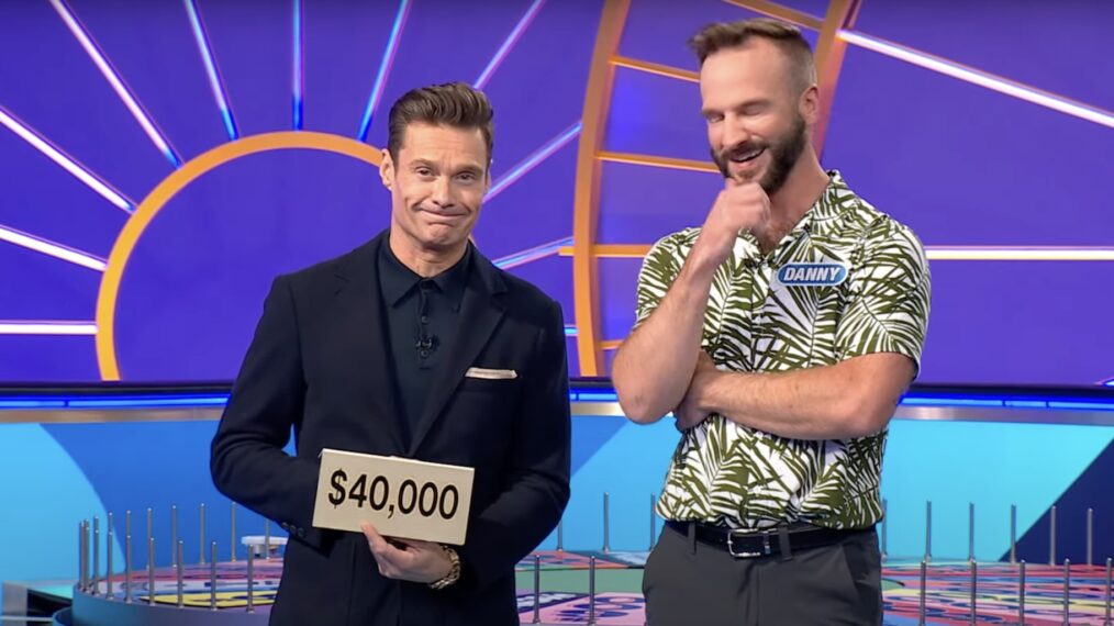 Ryan Seacrest and Wheel contestant