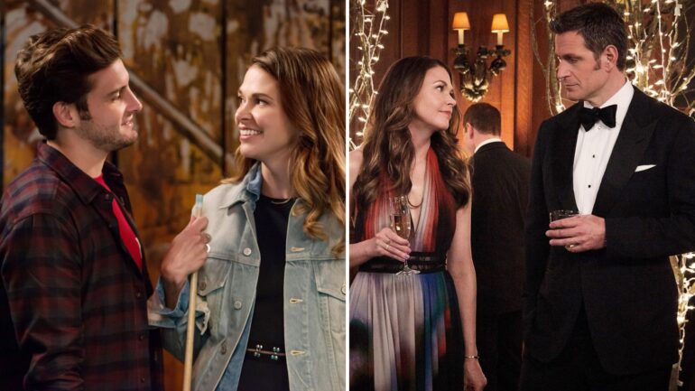 Nico Tortorella and Sutton Foster; Sutton Foster and Peter Hermann on 'Younger'