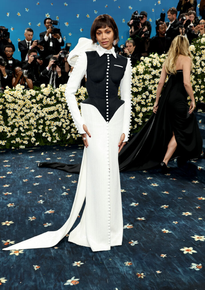 Zoe Saldana attends the 2025 Met Gala