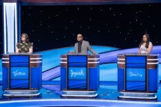 Victoria Groce, Yogesh Raut, and Juveria Zaheer on Jeopardy Masters