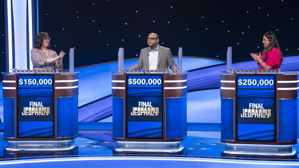 JEOPARDY! MASTERS - “The Finals” - Hosted by Ken Jennings, top-ranked contestants compete for the $500,000 grand prize. The finals feature Yogesh Raut, Victoria Groce and Juveria Zaheer. WEDNESDAY, JUNE 4 (9:00-10:00 p.m. EDT) on ABC. (Disney/Christopher Willard)