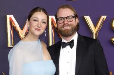 Abby Elliott and Bill Kennedy attend the 76th Primetime Emmy Awards