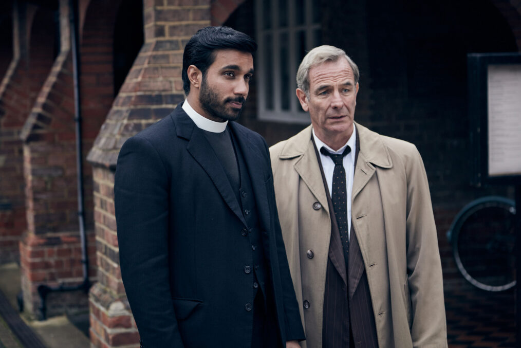 Alphy Kottaram (Rishi Nair), Geordie Keating (Robson Green) in 'Grantchester' Season 10 Episode 8