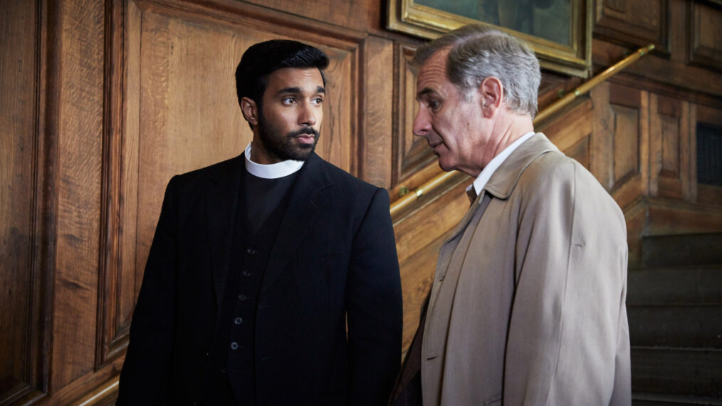 Alphy Kottaram (Rishi Nair), Geordie Keating (Robson Green) in 'Grantchester' Season 10 Episode 2