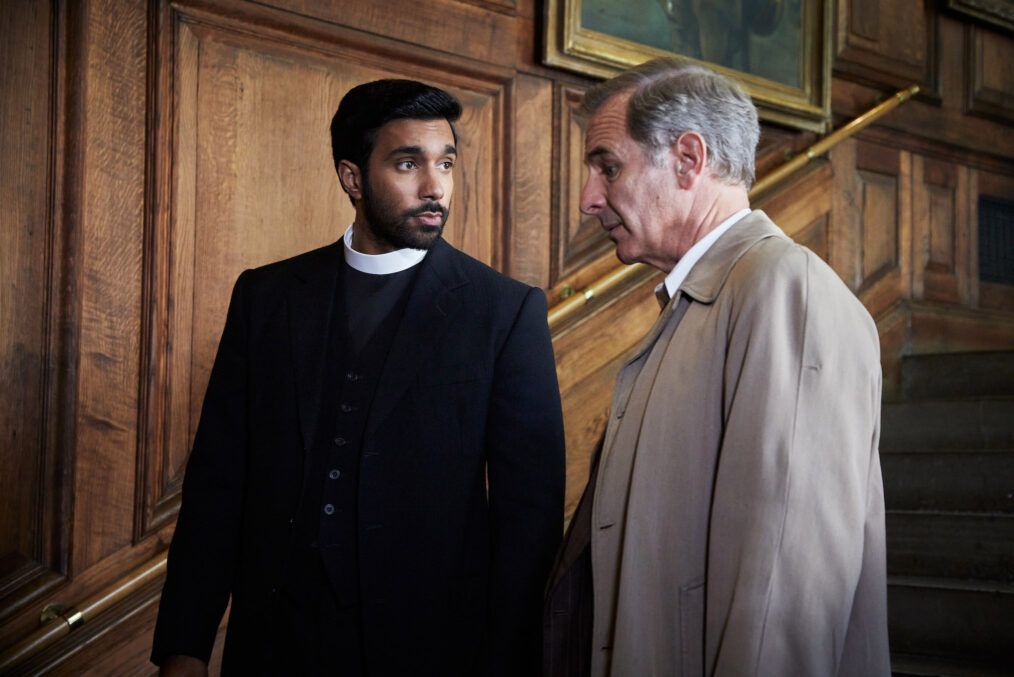 Alphy Kottaram (Rishi Nair), Geordie Keating (Robson Green) in 'Grantchester' Season 10 Episode 2