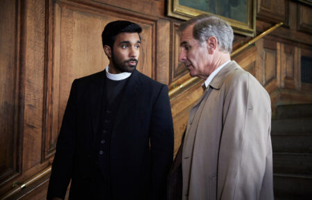 Alphy Kottaram (Rishi Nair), Geordie Keating (Robson Green) in 'Grantchester' Season 10 Episode 2