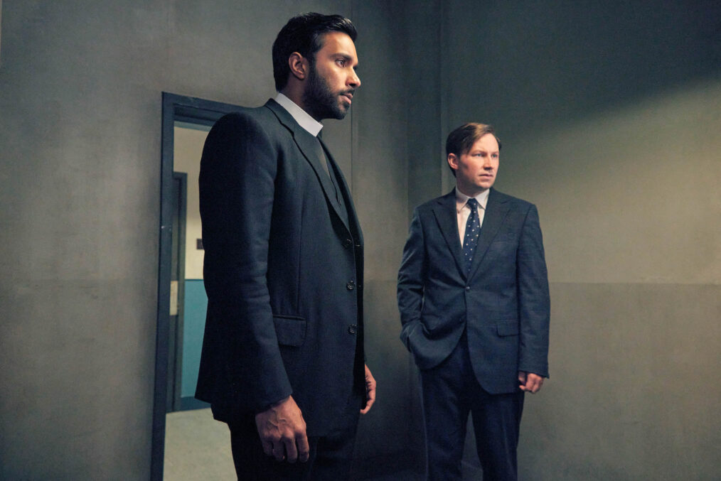 Alphy Kottaram (Rishi Nair), Larry Peters (Bradley Hall) in 'Grantchester' Season 10 Episode 5
