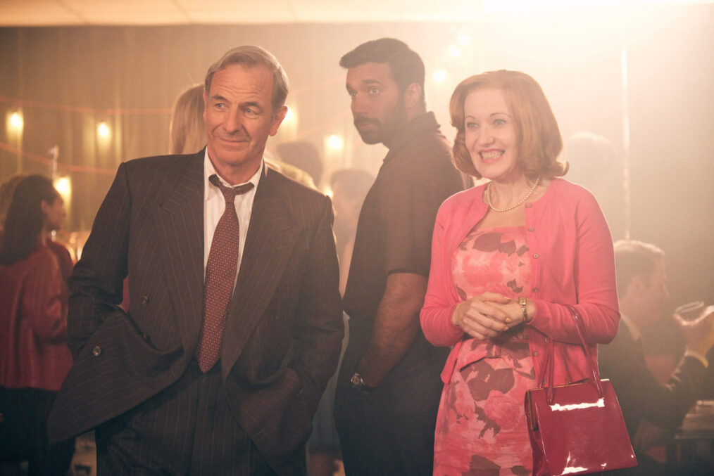Geordie Keating (Robson Green), Alphy Kottaram (Rishi Nair), Cathy Keating (Kacey Ainsworth) in 'Grantchester' Season 10 Episode 6
