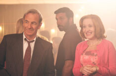 Geordie Keating (Robson Green), Alphy Kottaram (Rishi Nair), Cathy Keating (Kacey Ainsworth) in 'Grantchester' Season 10 Episode 6