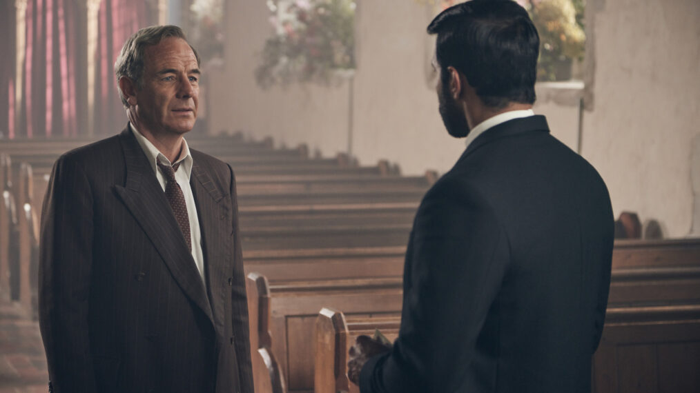 Geordie Keating (Robson Green), Alphy Kottaram (Rishi Nair) in 'Grantchester' Season 10 Episode 6
