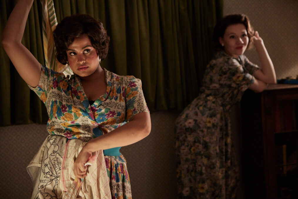 Joan Aldridge (Gracie Oddie-James), Kitty Greenfield (Imogen Elliot) in 'Grantchester' Season 10 Episode 3