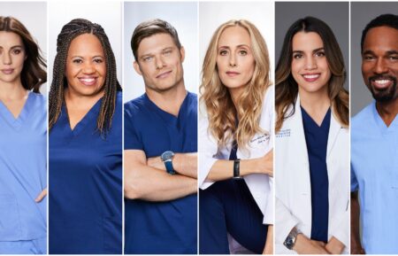 Grey's Anatomy stars Adelaide Kane, Chandra Wilson, Chris Carmack, Kim Raver, Natalie Morales, and Jason George