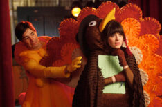 Justin Long and Zooey Deschanel as Genzlinger and Jess in New Girl