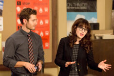 Julian Morris and Zooey Deschanel as Ryan and Jess in New Girl