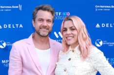 Joshua Jackson and Busy Philipps attend MPTF's NextGen Annual Summer Party at The Aster in June 2025 in Los Angeles, California.