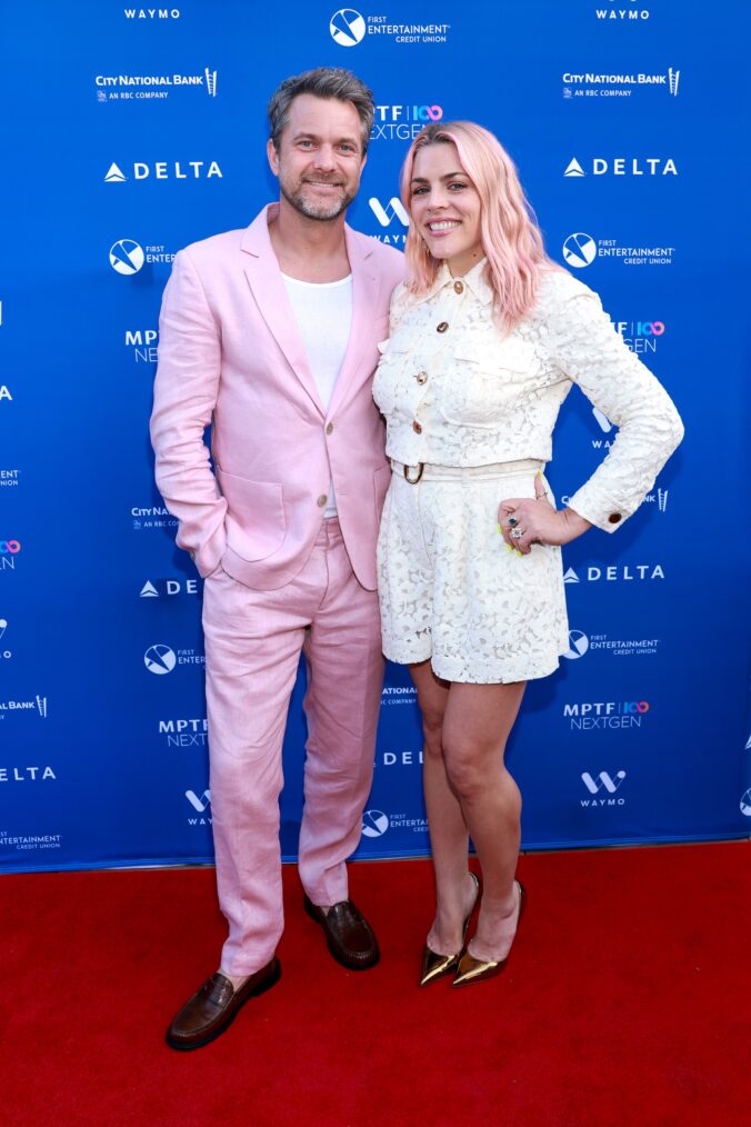 Joshua Jackson and Busy Philipps attend MPTF's NextGen Annual Summer Party at The Aster in June 2025 in Los Angeles, California.