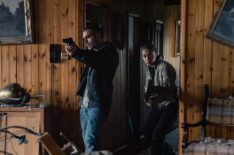 Antonio González Guerrero as Kiko and Jasmine Jobson as Zosia in Mobland, episode 10, season 1 - 'The Beast in Me'