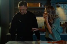 Tom Hardy as Harry Da Souza and Joanne Froggatt as Jan Da Souza in Mobland - episode 10, season 1