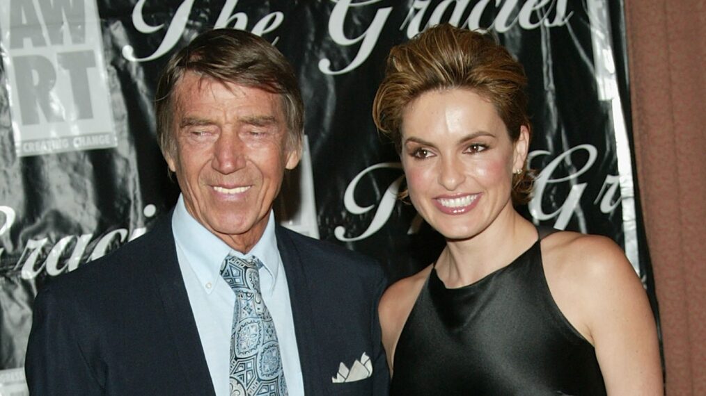 Mariska Hargitay and Mickey Hargitay attend the 2004 American Women in Radio and Television Gracie Allen Awards gala in June 2004.