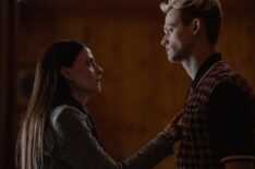 Lara Pulver as Bella Harrigan and Anson Boon as Eddie Harrigan in Mobland - episode 10, season 1