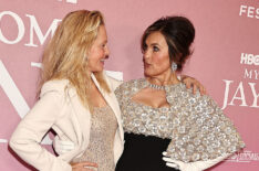 Ali Wentworth and Mariska Hargitay at the 2025 Tribeca Festival at the premiere of 'My Mom Jayne'