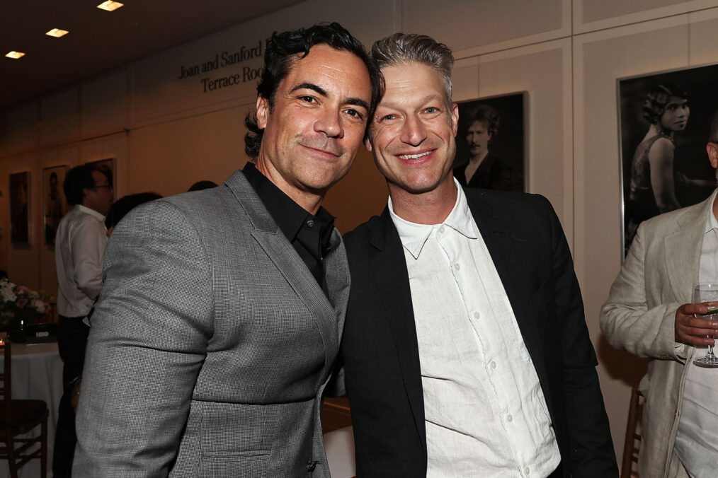 Danny Pino and Peter Scanavino at the 2025 Tribeca Festival at the premiere of 'My Mom Jayne'