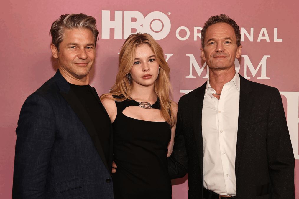 David Burtka, Harper Grace, and Neil Patrick Harris at the premiere of 'My Mom Jayne' at the 2025 Tribeca Festival