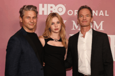 David Burtka, Harper Grace, and Neil Patrick Harris at the premiere of 'My Mom Jayne' at the 2025 Tribeca Festival