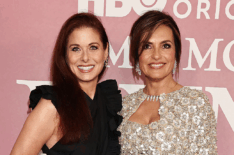 Debra Messing and Mariska Hargitay at the 2025 Tribeca Festival at the premiere of 'My Mom Jayne'