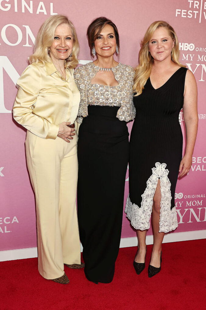 Diane Sawyer, Mariska Hargitay, and Amy Schumer at the screening of 'My Mom Jayne' at the 2025 Tribeca Festival