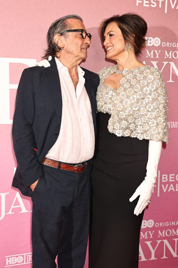 Griffin Dunne and Mariska Hargitay at the premiere of 'My Mom Jayne' at the 2025 Tribeca Festival