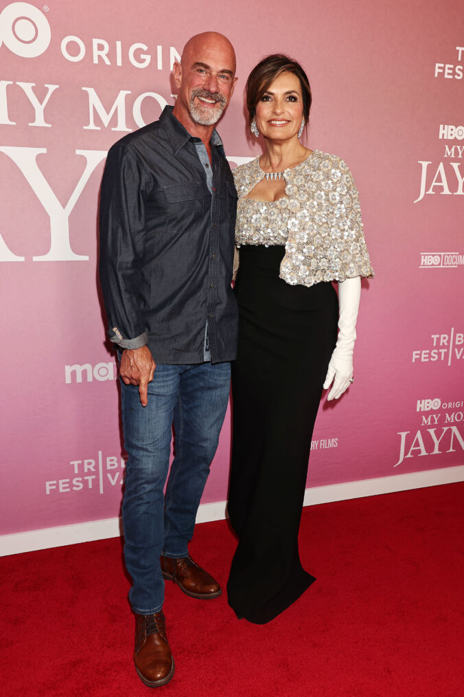 Chris Meloni and Mariska Hargitay at the New York premiere of 'My Mom Jayne'