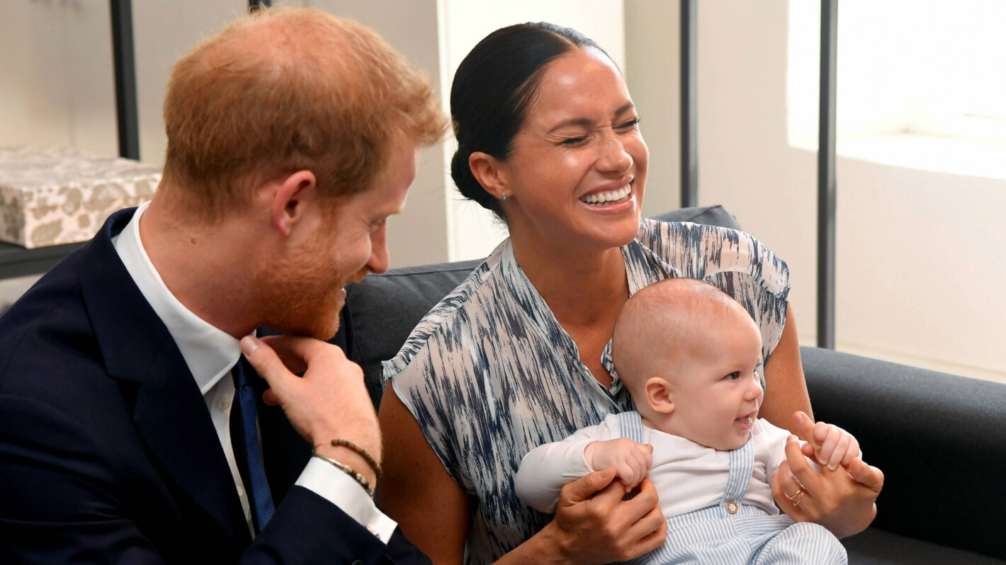 Prince Harry Meghan Markle and Prince Archie in 2-19